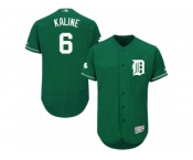 Men's Majestic Detroit Tigers #6 Al Kaline Green Celtic Flexbase Authentic Collection MLB Jersey