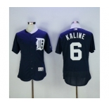 Men's Majestic Detroit Tigers #6 Al Kaline Navy Blue Flexbase Authentic Collection MLB Jersey