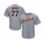 Men's Majestic Detroit Tigers #77 Joe Jimenez Replica Grey Road Cool Base MLB Jersey