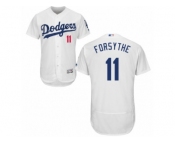 Los Angeles Dodgers #11 Logan Forsythe White Flexbase Authentic Collection MLB Jersey