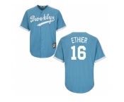 Los Angeles Dodgers #16 Andre Ethier Light Blue Cooperstown Throwback Stitched Baseball Jersey