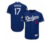 Los Angeles Dodgers #17 Brandon Morrow Authentic Royal Blue Alternate 2017 World Series Bound Flex Base MLB Jersey