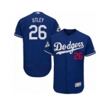 Los Angeles Dodgers #26 Chase Utley Authentic Royal Blue Alternate 2017 World Series Bound Flex Base MLB Jersey