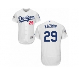 Los Angeles Dodgers #29 Scott Kazmir Authentic White Home 2017 World Series Bound Flex Base MLB Jersey