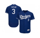 Los Angeles Dodgers #3 Chris Taylor Blue Flexbase Authentic Collection Stitched MLB Jersey