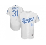 Los Angeles Dodgers #31 Mike Piazza White Flexbase Authentic Collection 2016 Father's Day Stitched Baseball Jersey