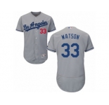 Los Angeles Dodgers #33 Tony Watson Grey Flexbase Authentic Collection MLB Jersey