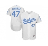 Los Angeles Dodgers #47 Howie Kendrick White Flexbase Authentic Collection 2016 Father's Day Stitched Baseball Jersey