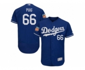 Los Angeles Dodgers #66 Yasiel Puig Blue Flexbase Authentic Collection Stitched Baseball Jersey