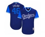 Men's 2017 Little League World Series Dodgers #46 Josh Fields Fields Royal Jersey