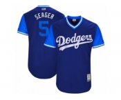 Men's 2017 Little League World Series Dodgers Corey Seager #5 Seager Royal Jersey