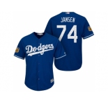 Men's Los Angeles Dodgers #74 Kenley Jansen 2017 Spring Training Cool Base Stitched MLB Jersey