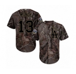 Men's Majestic Los Angeles Dodgers #13 Max Muncy Authentic Camo Realtree Collection Flex Base 2018 World Series MLB Jersey