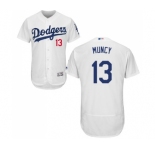 Men's Majestic Los Angeles Dodgers #13 Max Muncy White Home Flex Base Authentic Collection MLB Jersey