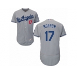 Men's Majestic Los Angeles Dodgers #17 Brandon Morrow Grey Flexbase Authentic Collection MLB Jersey