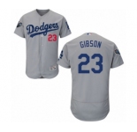 Men's Majestic Los Angeles Dodgers #23 Kirk Gibson Gray Alternate Flex Base Authentic Collection 2018 World Series MLB Jersey