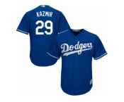 Men's Majestic Los Angeles Dodgers #29 Scott Kazmir Authentic Royal Blue Alternate Cool Base MLB Jersey