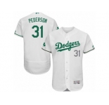 Men's Majestic Los Angeles Dodgers #31 Joc Pederson White Celtic Flexbase Authentic Collection MLB Jersey