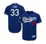 Men's Majestic Los Angeles Dodgers #33 Mark Lowe Royal Blue Alternate Flex Base Authentic Collection 2018 World Series MLB Jersey