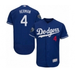 Men's Majestic Los Angeles Dodgers #4 Babe Herman Royal Blue Flexbase Authentic Collection 2018 World Series MLB Jersey