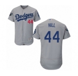 Men's Majestic Los Angeles Dodgers #44 Rich Hill Gray Alternate Flex Base Authentic Collection 2018 World Series MLB Jersey