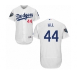 Men's Majestic Los Angeles Dodgers #44 Rich Hill White Home Flex Base Authentic Collection 2018 World Series MLB Jersey