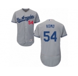 Men's Majestic Los Angeles Dodgers #54 Sergio Romo Grey Flexbase Authentic Collection MLB Jersey