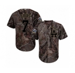 Men's Majestic Los Angeles Dodgers #7 Julio Urias Authentic Camo Realtree Collection Flex Base 2018 World Series MLB Jersey