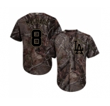 Men's Majestic Los Angeles Dodgers #8 Manny Machado Authentic Camo Realtree Collection Flex Base MLB Jersey