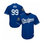 Men's Majestic Los Angeles Dodgers #99 Hyun-Jin Ryu Replica Royal Blue Alternate Cool Base 2018 World Series MLB Jersey