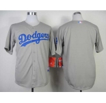 mlb jerseys los angeles dodgers blank grey[2014 new]