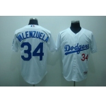 mlb los angeles dodgers #34 valenzuela white