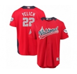 Men's Majestic Milwaukee Brewers #22 Christian Yelich Game Red National League 2018 MLB All-Star MLB Jersey