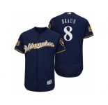 Men's Milwaukee Brewers #8 Ryan Braun 2017 Spring Training Flex Base Authentic Collection Stitched Baseball Jersey