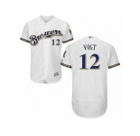 Milwaukee Brewers #12 Stephen Vogt White Flexbase Authentic Collection MLB Jersey