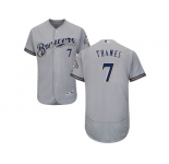 Milwaukee Brewers #7 Eric Thames Grey Flexbase Authentic Collection Stitched MLB Jersey