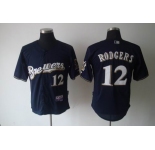 mlb jerseys milwaukee brewers #12 rodgers blue
