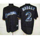 mlb jerseys milwaukee brewers #2 morgan black fashion