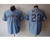 mlb jerseys milwaukee brewers #23 weeks blue