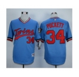 MLB Minnesota Twins #34 Kirby Puckett Light Blue 1984 jerseys