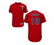 Men's Majestic Minnesota Twins #19 Kennys Vargas Scarlet Flexbase Authentic Collection MLB Jersey