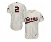 Men's Majestic Minnesota Twins #2 Brian Dozier Cream Flexbase Authentic Collection MLB Jersey