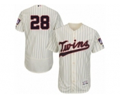 Men's Majestic Minnesota Twins #28 Bert Blyleven Cream Flexbase Authentic Collection MLB Jersey