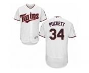 Men's Majestic Minnesota Twins #34 Kirby Puckett White Flexbase Authentic Collection MLB Jersey