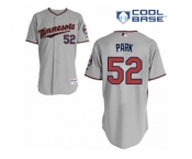 Men's Majestic Minnesota Twins #52 Byung-Ho Park Authentic Grey Road Cool Base MLB Jersey