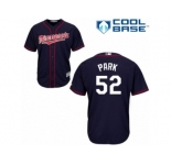 Men's Majestic Minnesota Twins #52 Byung-Ho Park Authentic Navy Blue Alternate Road Cool Base MLB Jersey