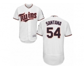 Men's Majestic Minnesota Twins #54 Ervin Santana White Flexbase Authentic Collection MLB Jersey