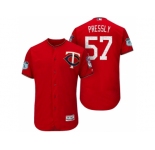 Men's Minnesota Twins #57 Ryan Pressly 2017 Spring Training Flex Base Authentic Collection Stitched Baseball Jersey