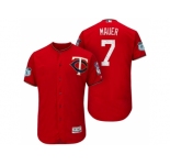 Men's Minnesota Twins #7 Joe Mauer 2017 Spring Training Flex Base Authentic Collection Stitched Baseball Jersey