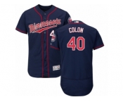 Minnesota Twins #40 Bartolo Colon Navy Blue Flexbase Authentic Collection MLB Jersey